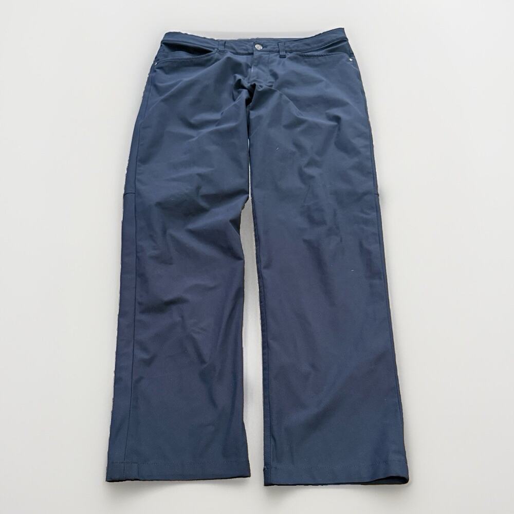 Lululemon ABC Classic-Fit Mens Navy Blue 5 Pocket Chino Pants Size 33 - Picture 1 of 9